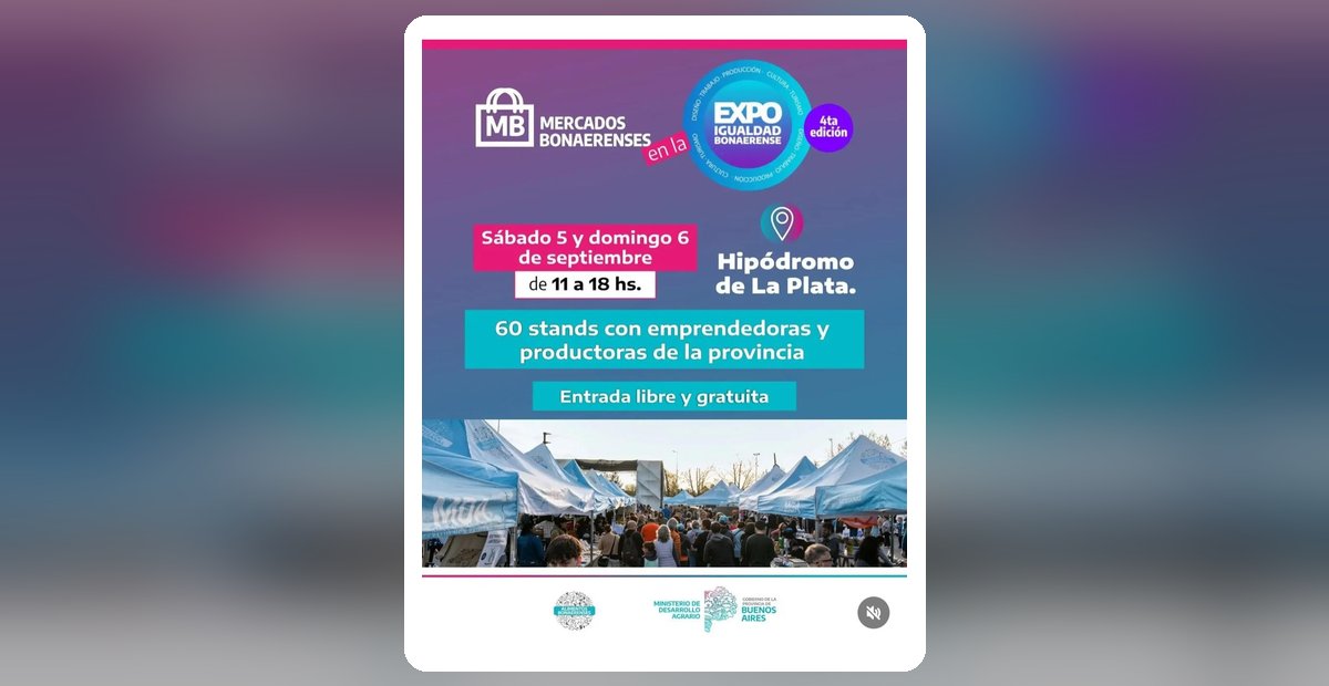 Expo Igualdad Bonaerense: este fin de semana, en el Hipódromo de La Plata