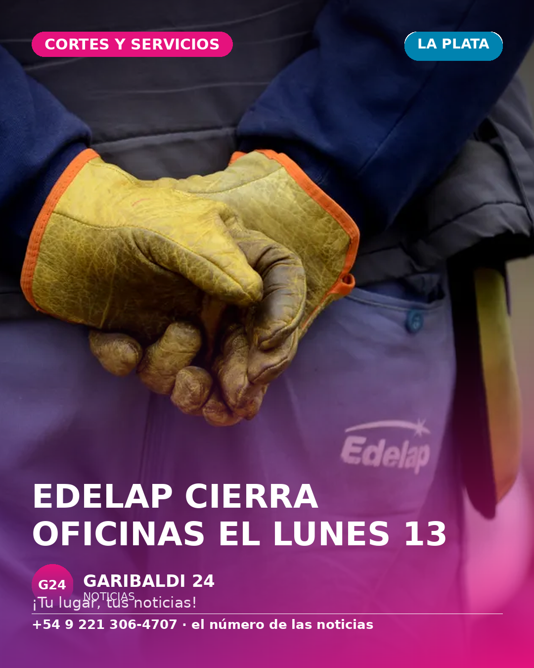 Día del Trabajador Eléctrico: Edelap cerrará sus oficinas el lunes 13