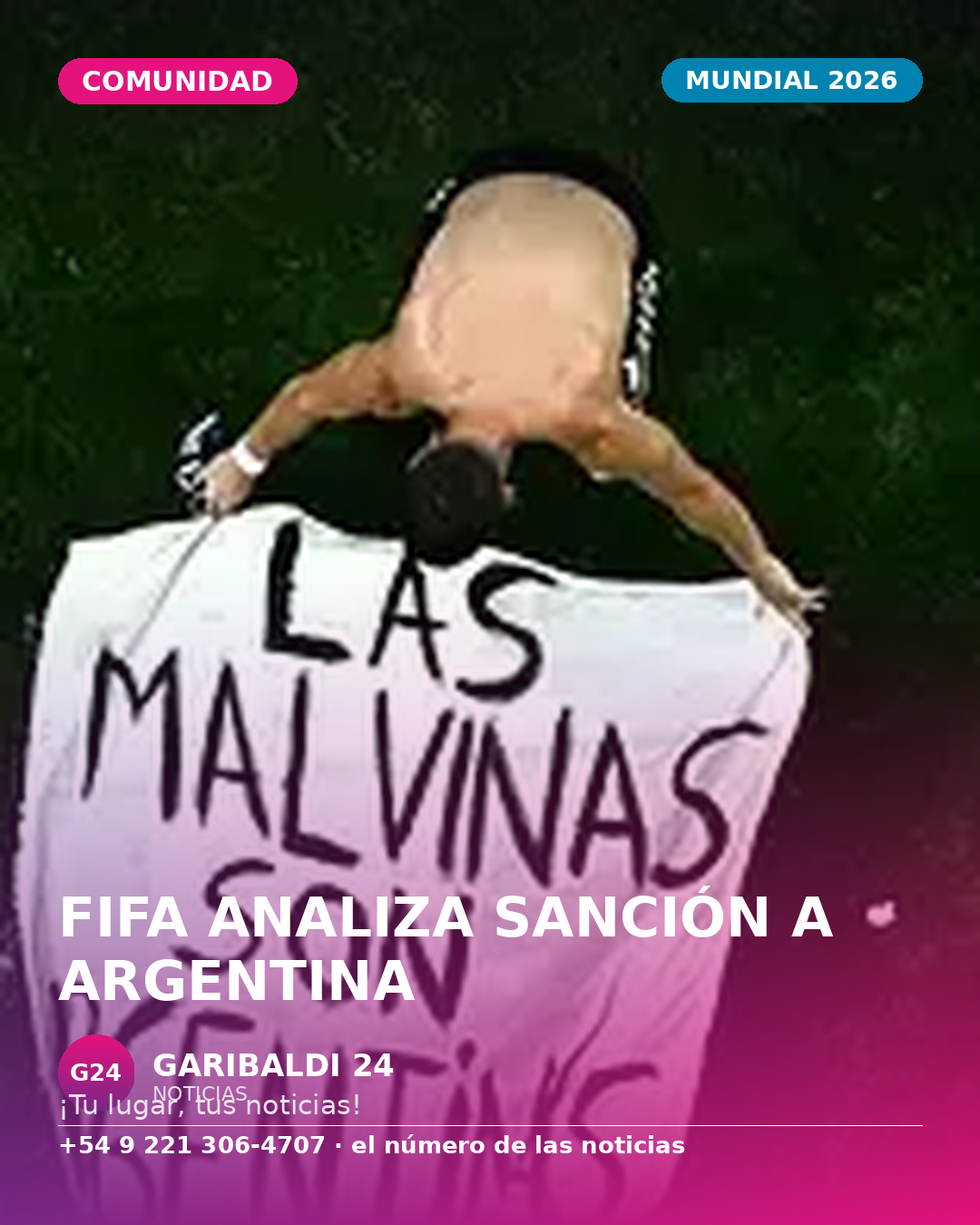 FIFA ANALIZA SANCIONAR A ARGENTINA POR LA BANDERA