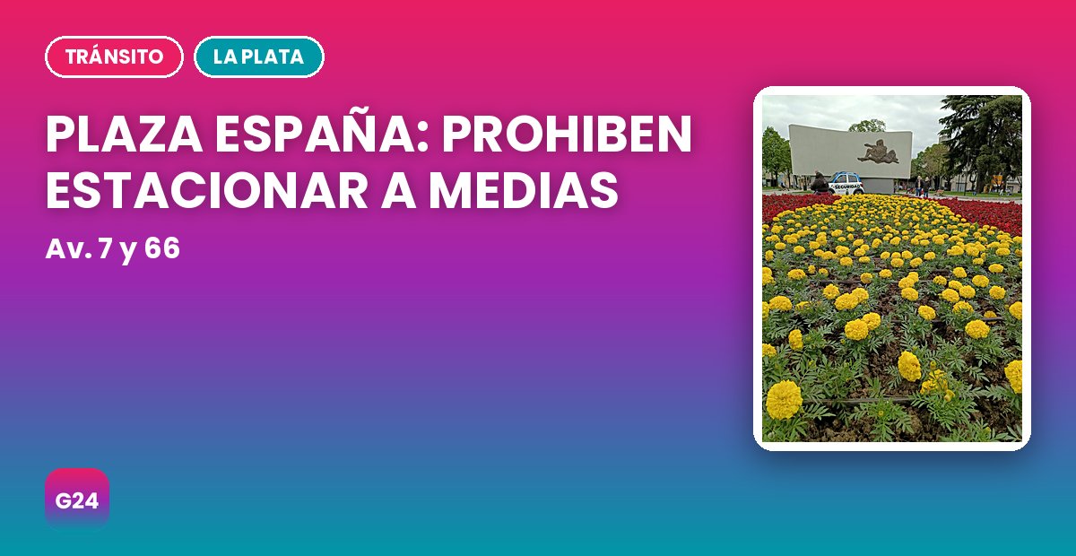 Plaza España: prohíben estacionar a medias y vecinos de 7 y 66 piden definiciones