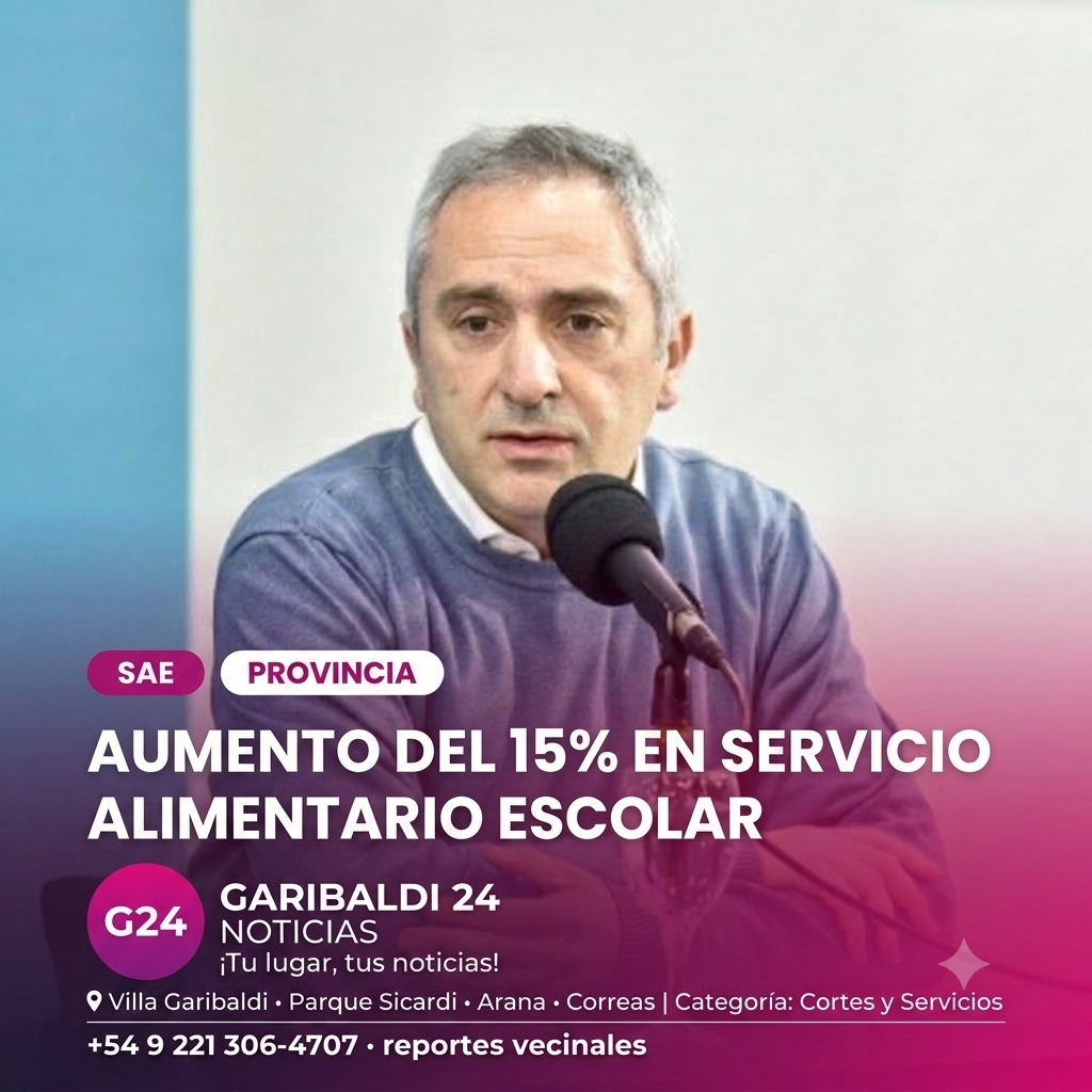 La Provincia aumenta un 15% el Servicio Alimentario Escolar